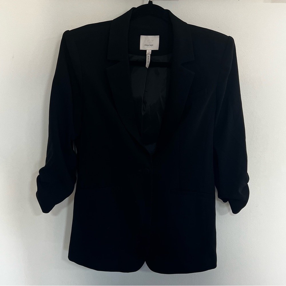 Cinq a Sept Khloe Rushed Sleeve Blazer Jacket - Picture 4 of 16